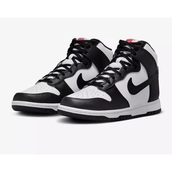 Nike Dunk High DD1869-103 Sneaker Women White Black Leather Comfort Shoes PSS166 - Picture 1 of 8